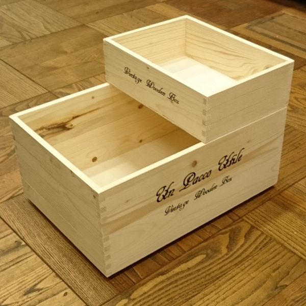 ハンズマンネットショップ / 収納ボックス ウッドボックス / 積み重ねできるフリーボックス 小 ナチュラル 260×185×88mm 木箱