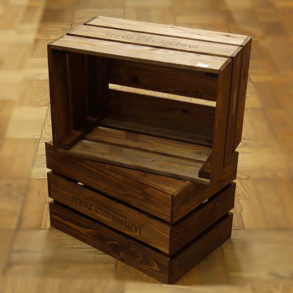ハンズマンネットショップ / 箱 収納ボックス ウッドボックス / アンティークボックス 大 ブラウン 450×300×280mm 木箱 木製