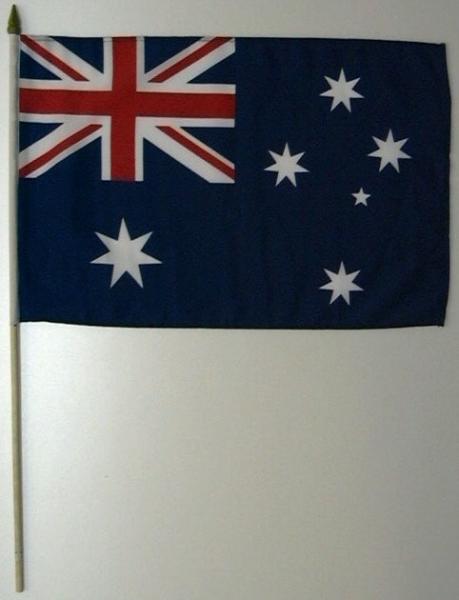 ハンズマンネットショップ 国旗 オーストラリア 棒付き小サイズ 旗 30cm 45cm 棒の長さ 60cm 送料別 通常配送